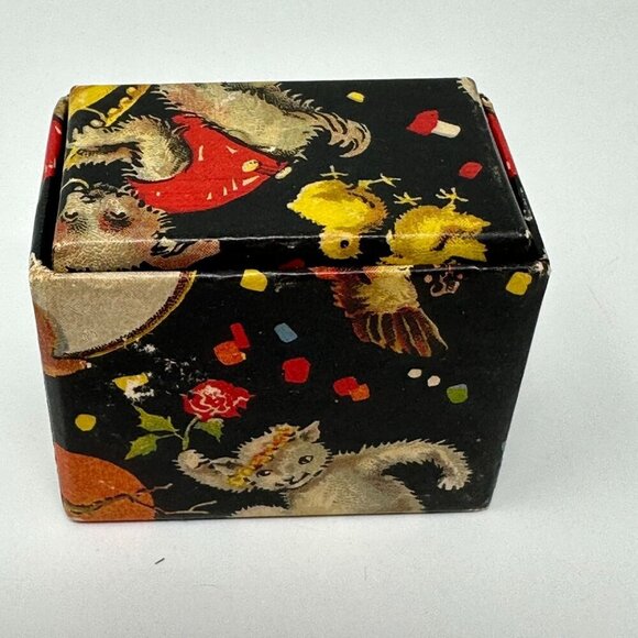 Uncas Toy Ring Complete Set Cat Box Black Baby Doll Patent 1643421 Vintage USA - Picture 15 of 16